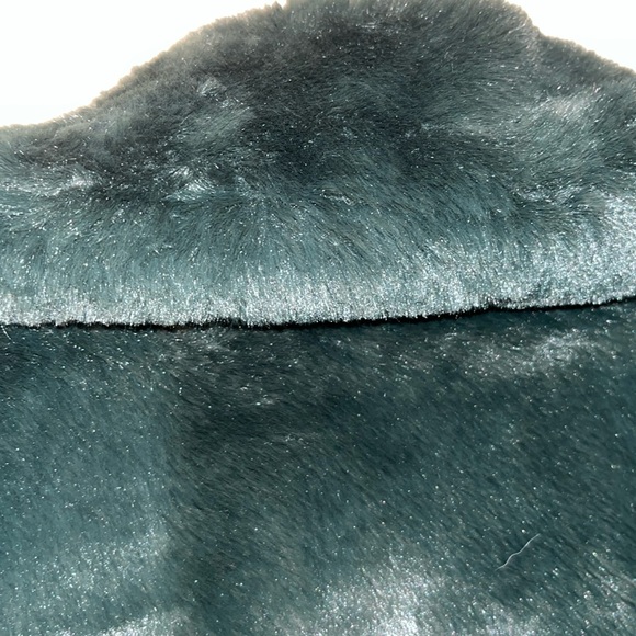 Forest Green Rachel Zoe Faux Fur Jacket S - Picture 6 of 6